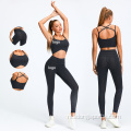 Hot koop yoga pak sportkleding custom logo vrouwen yoga set naadloze hoge getailleerde yoga outfit vrouwen sets